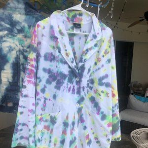 Tie Dyed LAB COAT size L